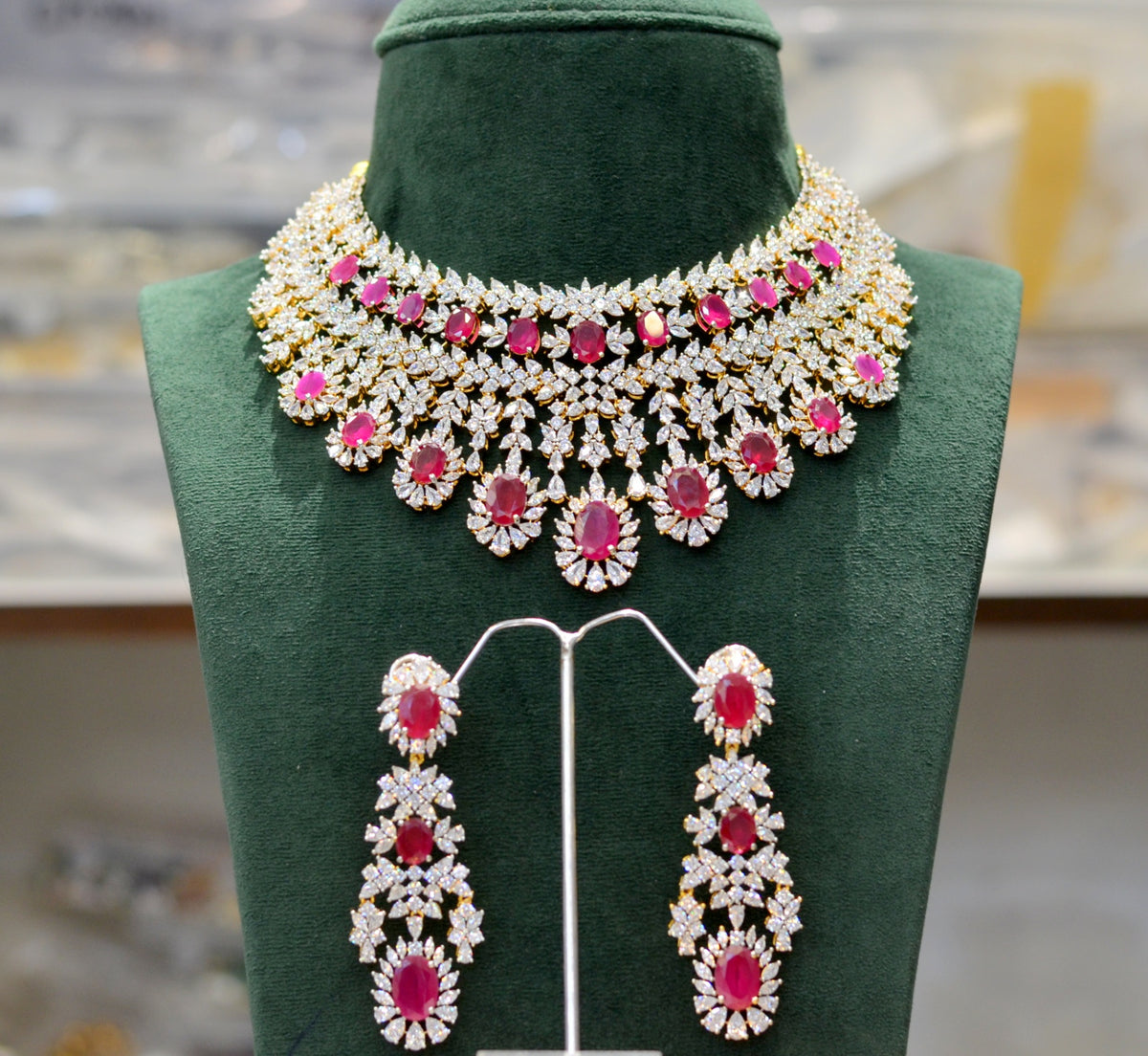 NECKLACE necklace 135 DIAMOND RUBY