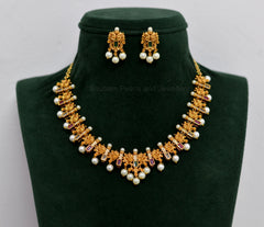 NECKLACE Nk222 MATTE NAKSHI MULTI COLOR