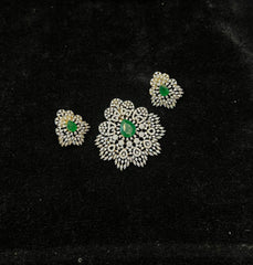 PENDANT SET CHAINS Pendant 160 DIAMOND EMERALD