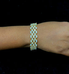 BRACELET/BANGLE Bracelet 033 DUAL PLATING DIAMOND LOOK Openable