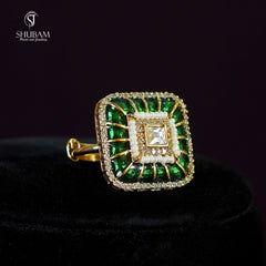 FINGERRING Finer ring 38 MOZONITE EMERALD