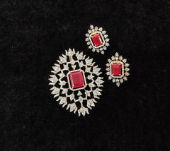 PENDANT SET / LOCKETS pendant set 222 DIAMOND RUBY