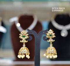 Earring Earrings 238 GOLDEN STONE EMERALD
