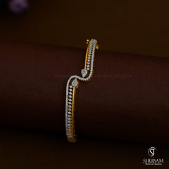 BRACELET/BANGLE Bracelet 023 DUAL PLATING DIAMOND LOOK Openable