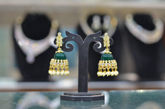 Earring New Color changeable 5 colors - CO5 GOLDEN STONE MULTI COLOR