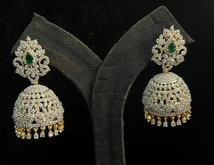 Earring EA207 DIAMOND  EMERALD
