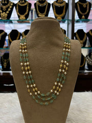 BEADS MALA AND CHAINS BANDHAI MALA 020 EMERALD 16-18 Inch