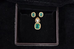 PENDANT SET / LOCKETS PS047 - PS048 MOZONITE EMERALD