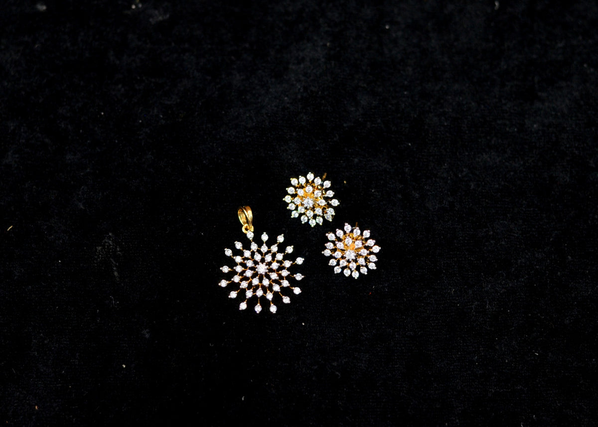 PENDANT SET / LOCKETS ps007 DIAMOND WHITE