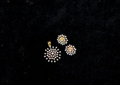 PENDANT SET / LOCKETS ps007 DIAMOND WHITE