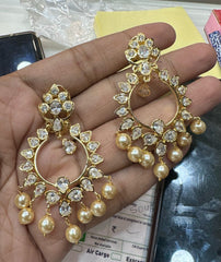 Earring Earrings 010 GOLDEN STONE GOLDEN
