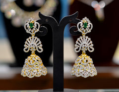 Earring Jhumka 069 DIAMOND EMERALD