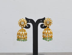 Earring Jhumka 013 MOZONITE EMERALD