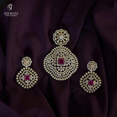 PENDANT SET CHAINS pendant set 196 DIAMOND RUBY