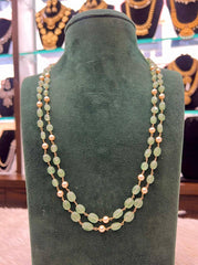 BEADS MALA AND CHAINS Awaze And Pearls EMERALD 18-20