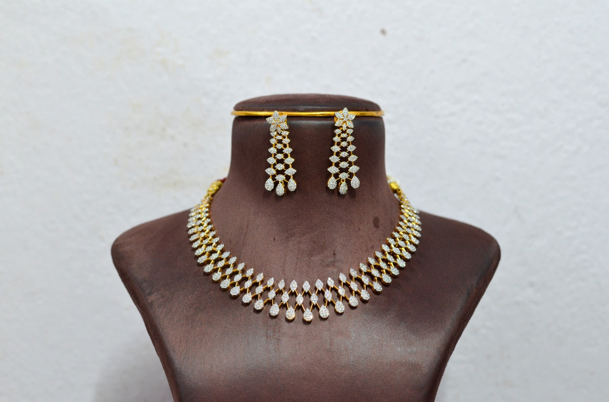 NECKLACE GJ NECKLACE 429 DIAMOND  WHITE