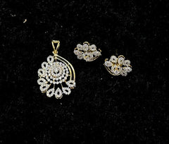 PENDANT SET CHAINS pendant set 018 DIAMOND WHITE