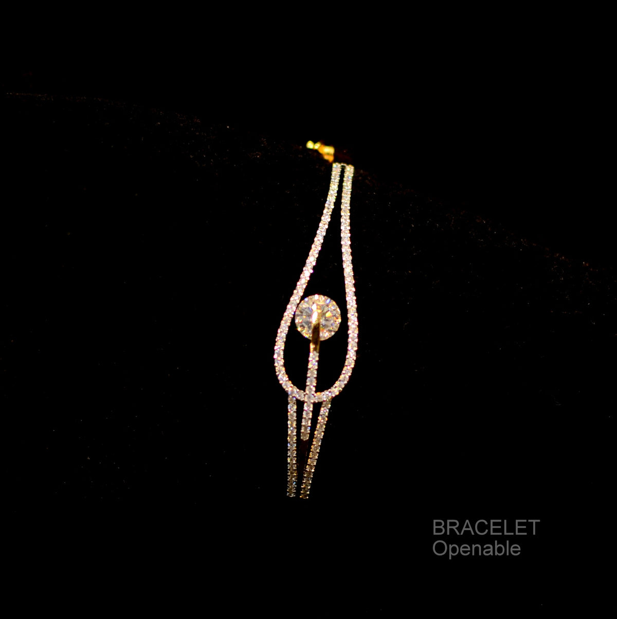 BRACELET/BANGLE Bracelet 022 DUAL PLATING DIAMOND LOOK Openable