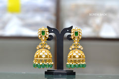 Earring Earrings 257 JAdau With Mozonite EMERALD