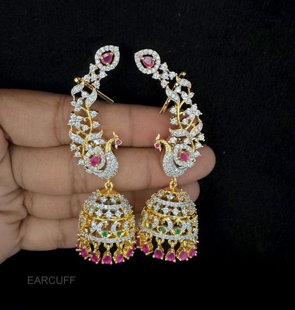 Earring Earcuff 015 DIAMOND RUBY