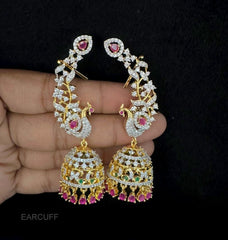 Earring Earcuff 015 DIAMOND RUBY