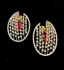 Earring EA217 DIAMOND RUBY