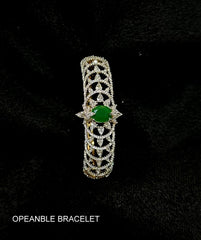 BRACELET/BANGLE Bracelet 050 EMERALD 2 '6 Openable Bangle
