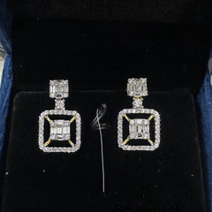 Earring eartops 133 DIAMOND DUAL PLATING DIAMOND LOOK