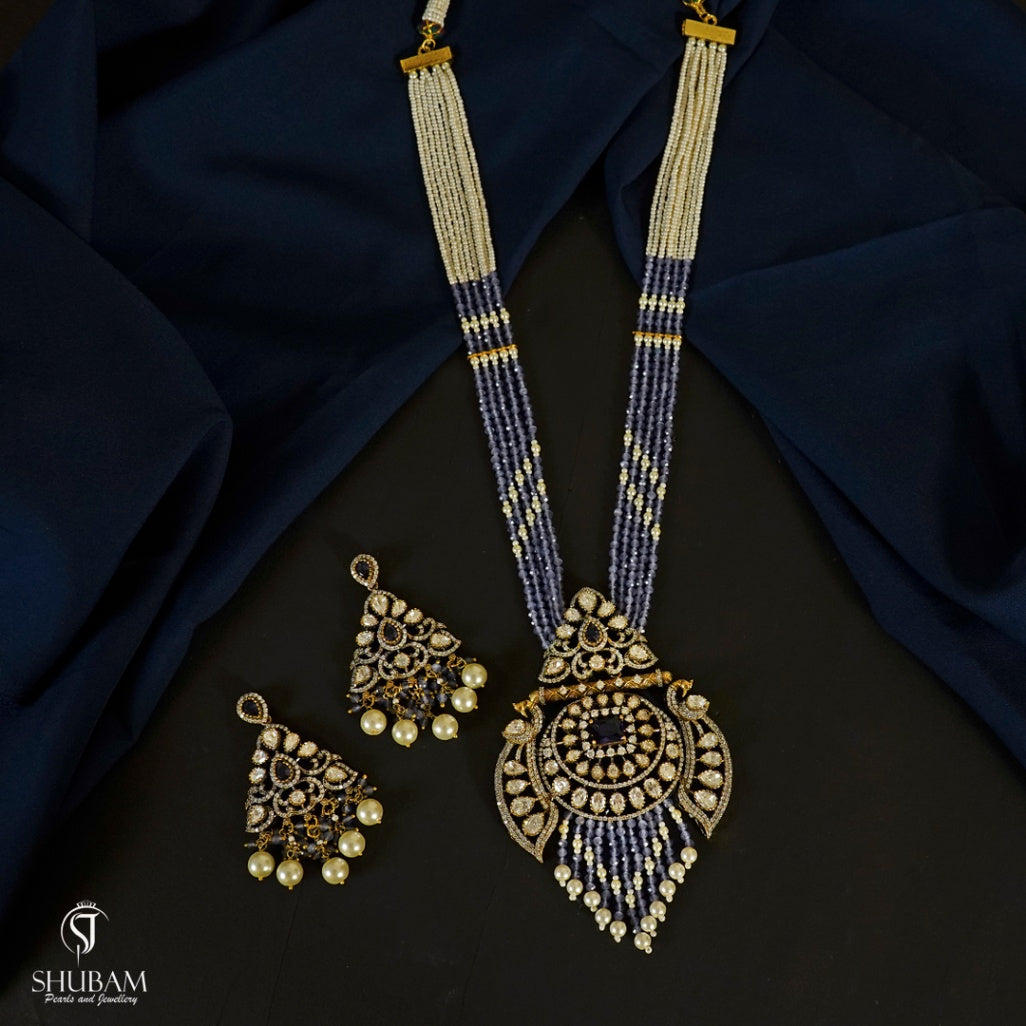 NECKLACE Necklace 162 Mozonite With Victorian Polish EMETHYST PURPLE