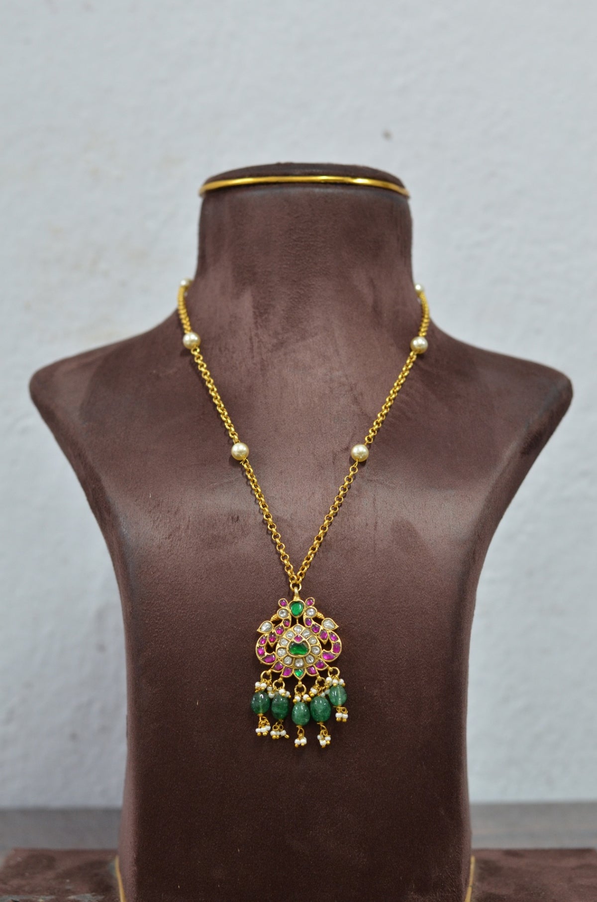BEADS MALA AND CHAINS SINGLE LINE JADAU MULTI 18-20