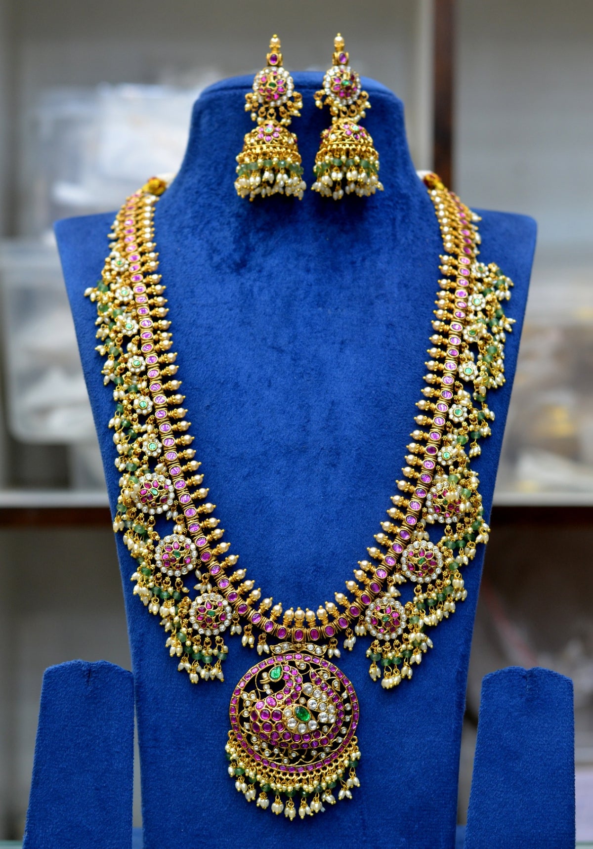 NECKLACE Guttapusalu 030Long  - GUU030 KEMPU JADAU LOOK MULTI COLOR