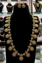 NECKLACE Long Bottumala kempu 1 short - BO1 KEMPu MULTI COLOR