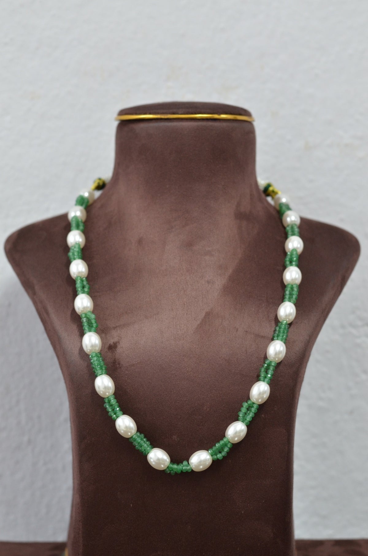 BEADS MALA AND CHAINS BDM003 EMERALD 16-18 Inch