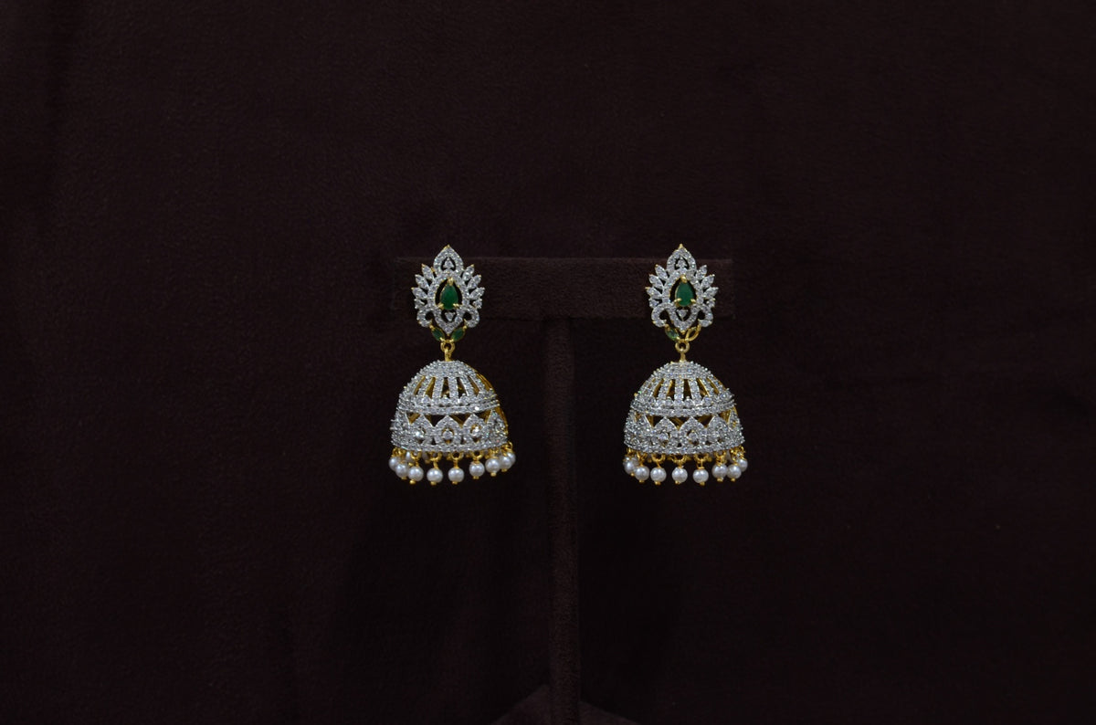 Earring ER040 DIAMOND EMERALD