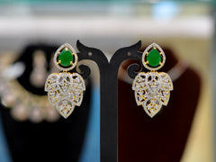 Earring Earrings 074 DIAMOND EMERALD