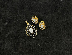 PENDANT SET / LOCKETS pendant set 277 DIAMOND DUAL PLATING DIAMOND LOOK