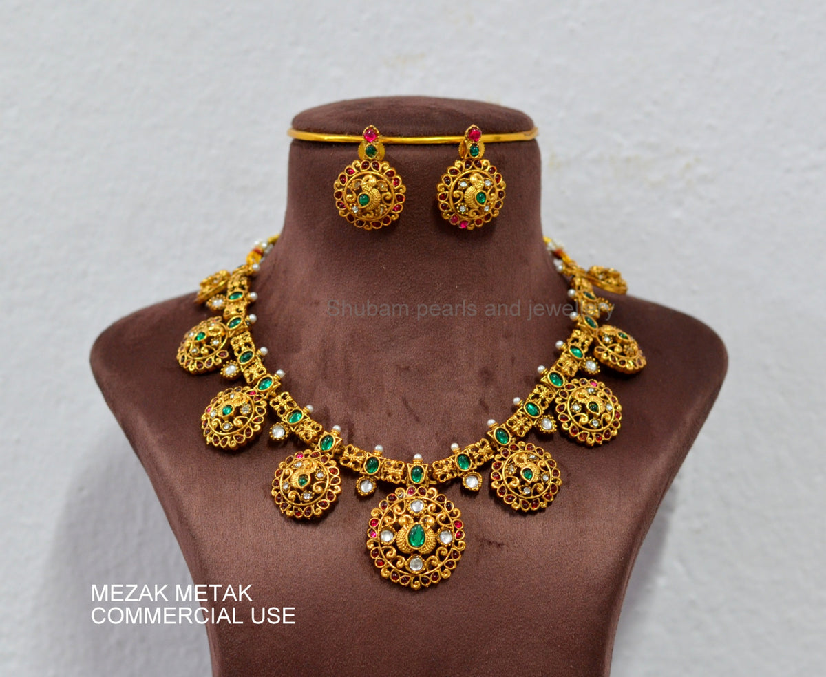 NECKLACE Necklace 903 NAKSHI AD STONE MULTI COLOR