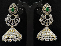 Earring ER015 DIAMOND  EMERALD