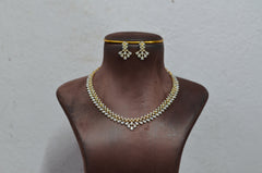 NECKLACE NECKLACE 409 DIAMOND  DUAL PLATING DIAMOND LOOK