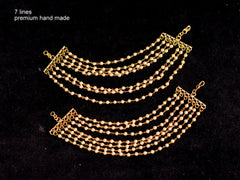 ACCESSORIES EAR 7 line premium champswaralu PEARLS medium