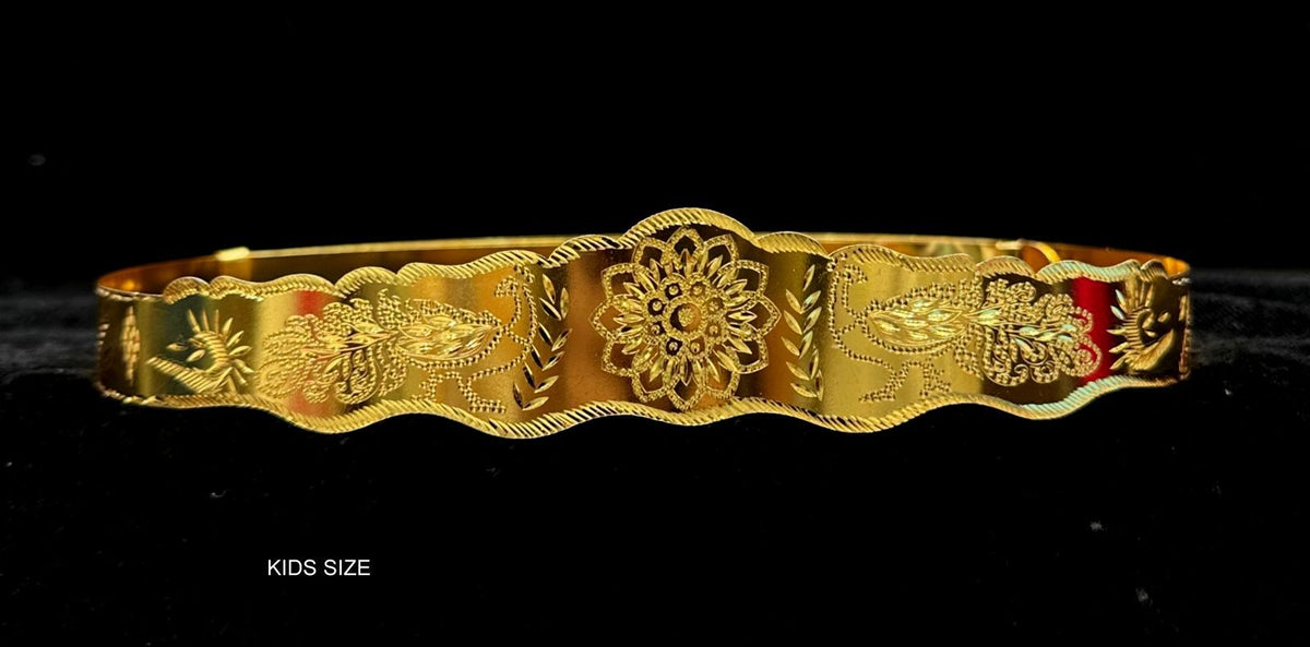 VADDANAM Kids size round brass NAKSHI ANTQIUE GOLDEN