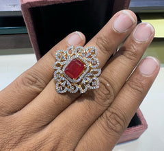FINGERRING FIngerring 60 DIAMOND RUBY