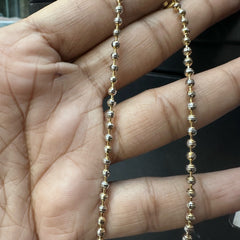 DORI AND CHAINS short single tone 3mm chain DIAMOND 16-18 Inch