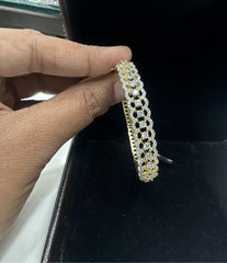 BRACELET/BANGLE Bracelet 051 DUAL PLATING DIAMOND LOOK Openable