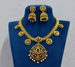 NECKLACE Necklace 932 GOLDEN STONE EMERALD