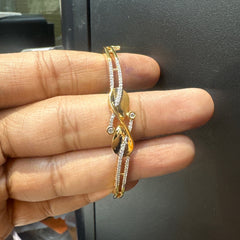 BRACELET/BANGLE Bracelet 056 DUAL PLATING DIAMOND LOOK Openable
