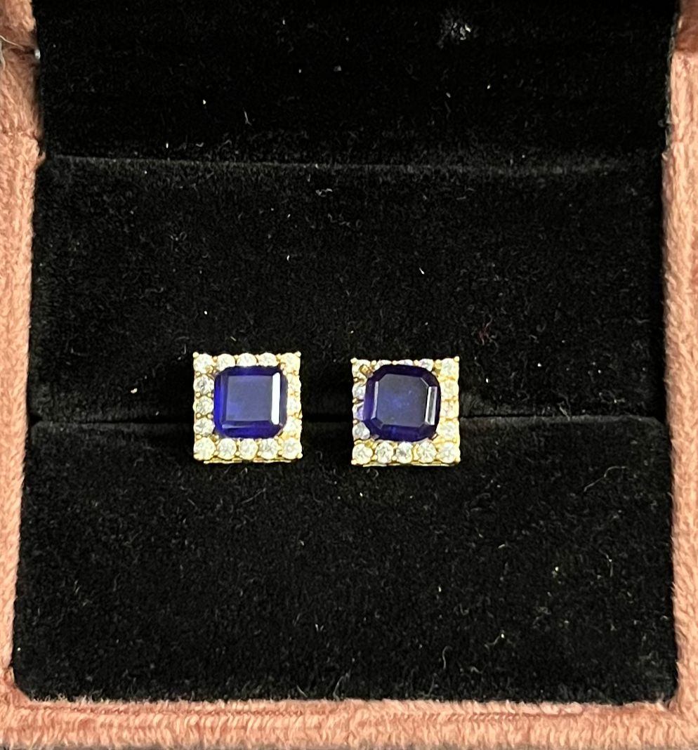 Earring er044 DIAMOND  purple
