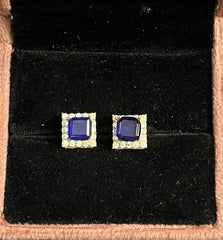 Earring er044 DIAMOND  purple