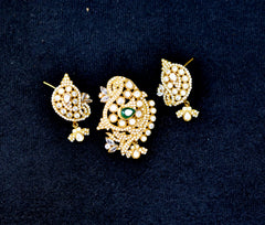 PENDANT SET / LOCKETS Pendant set 261 MOZONITE EMERALD