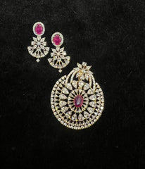 PENDANT SET CHAINS Pendant set 216 DIAMOND RUBY